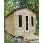 Canadian Timber Georgian Cabin Sauna w/ Change Room - Electric Heater