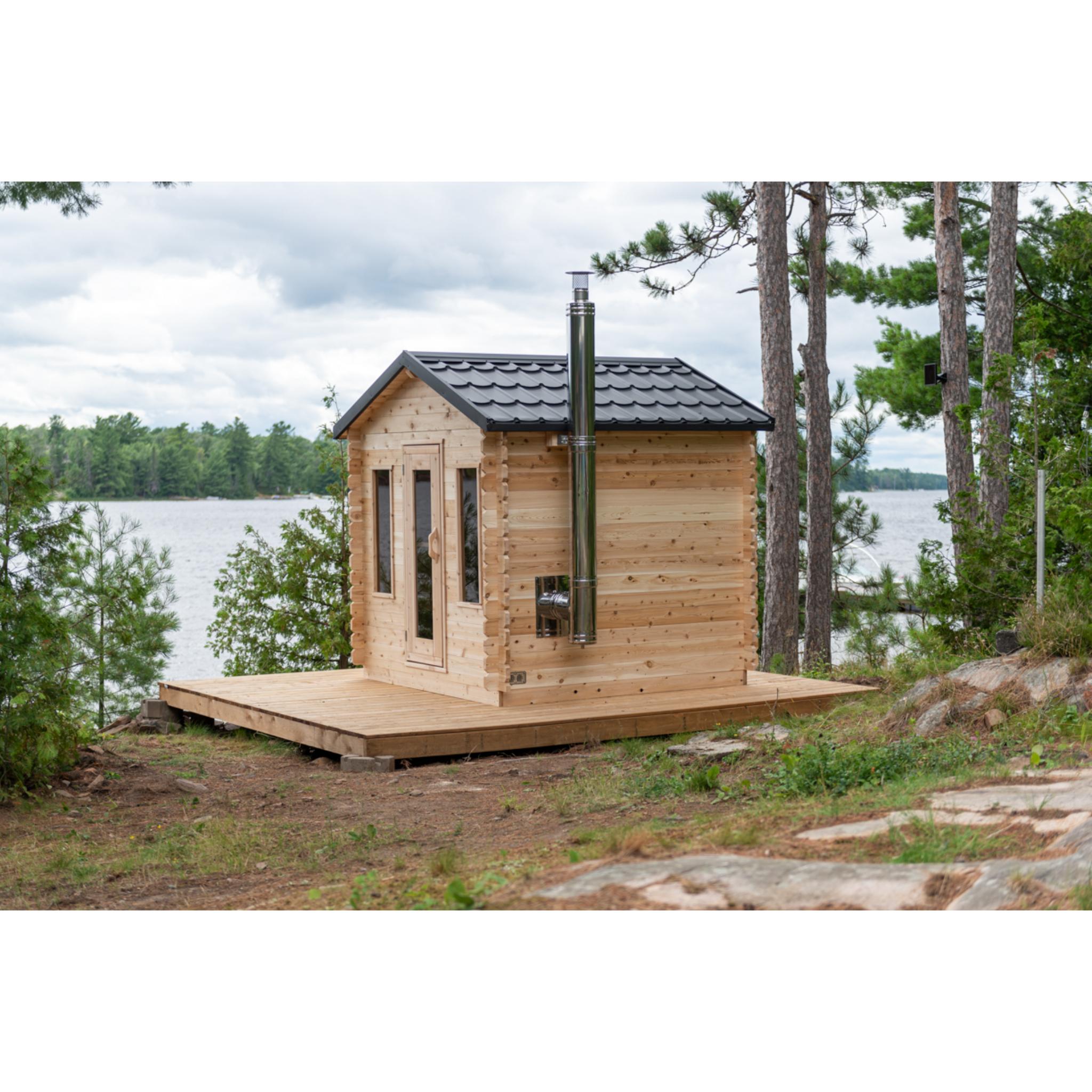 Canadian Timber Georgian Cabin Sauna - Wood Burning