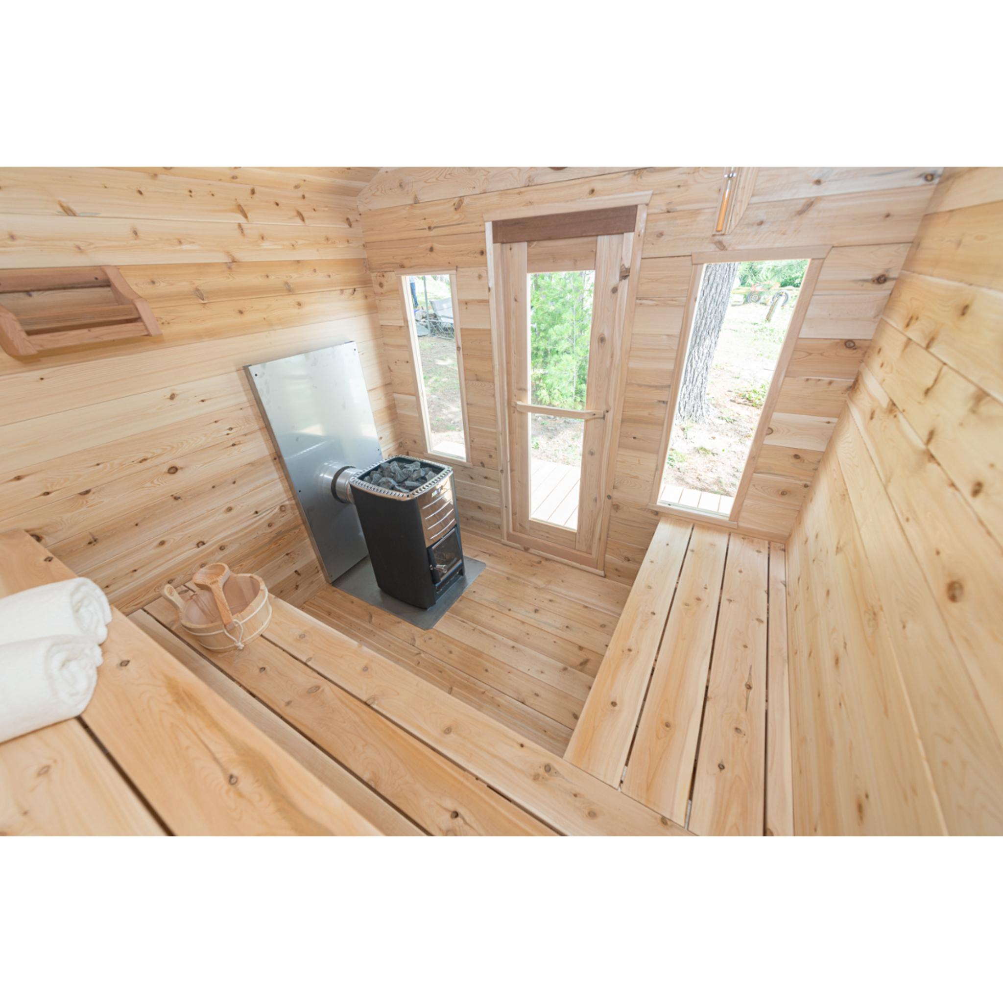 Canadian Timber Georgian Cabin Sauna - Wood Burning
