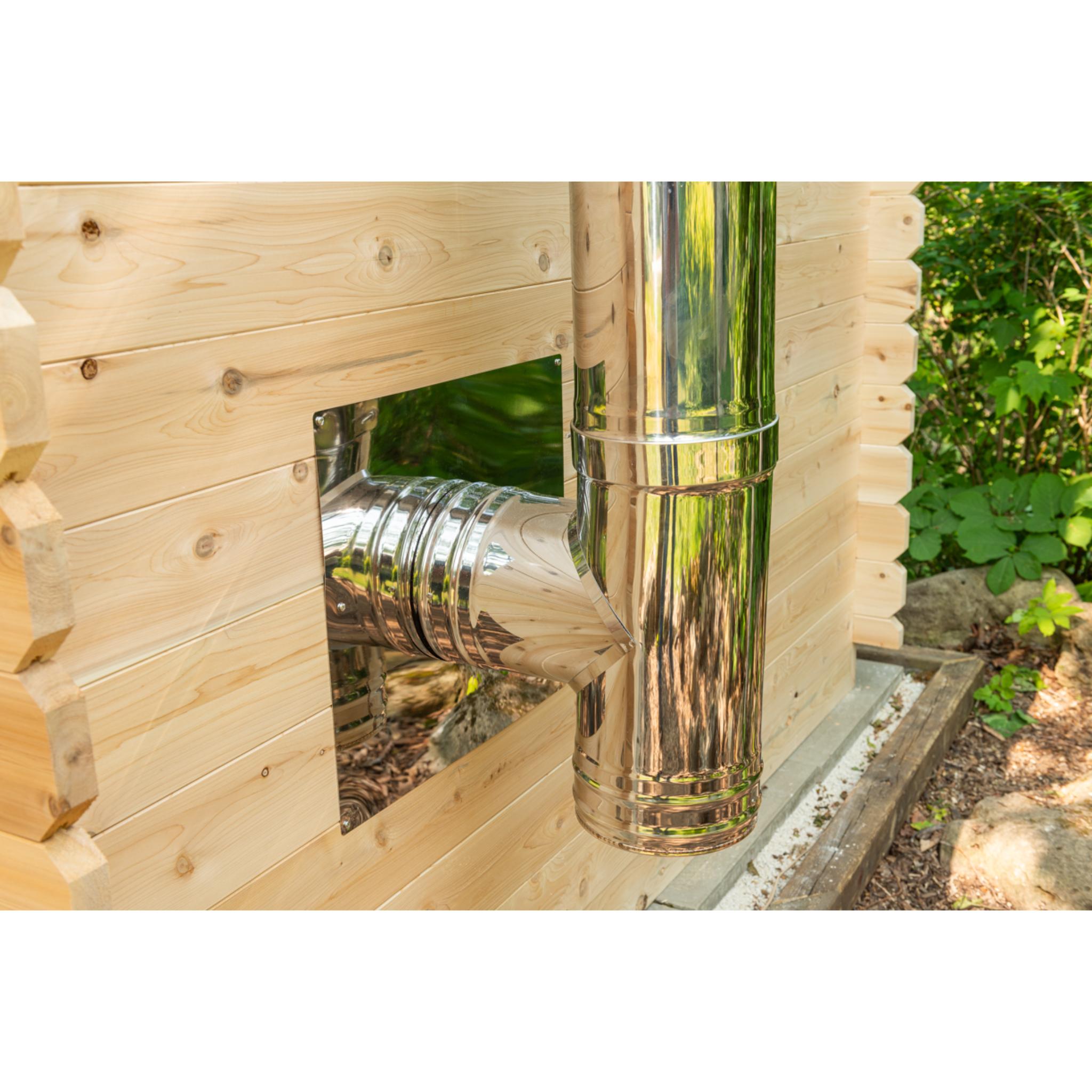 Canadian Timber Georgian Cabin Sauna w/ Change Room - Wood Burning