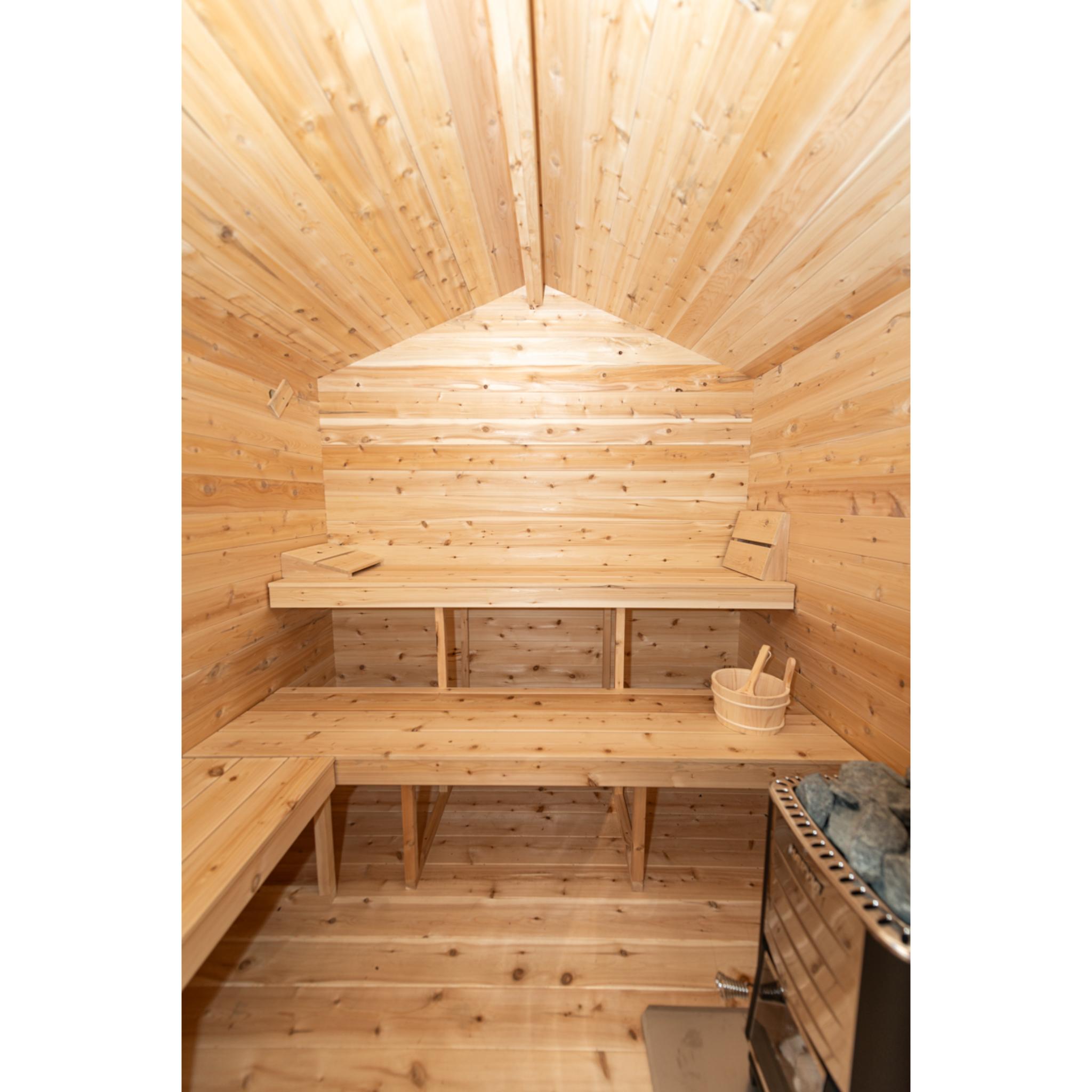 Canadian Timber Georgian Cabin Sauna w/ Change Room - Wood Burning