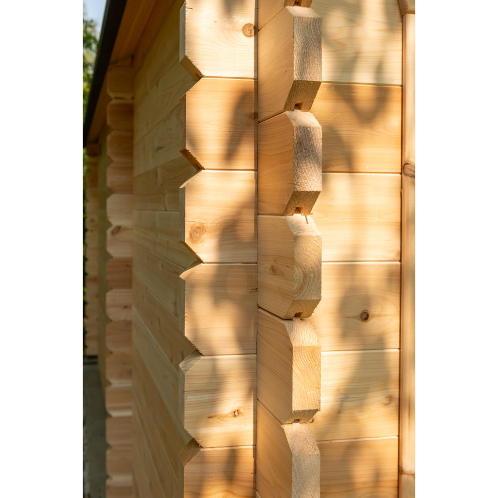 Canadian Timber Georgian Cabin Sauna w/ Change Room - Electric Heater