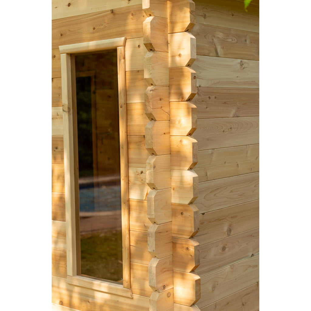 Canadian Timber Georgian Cabin Sauna w/ Change Room - Wood Burning