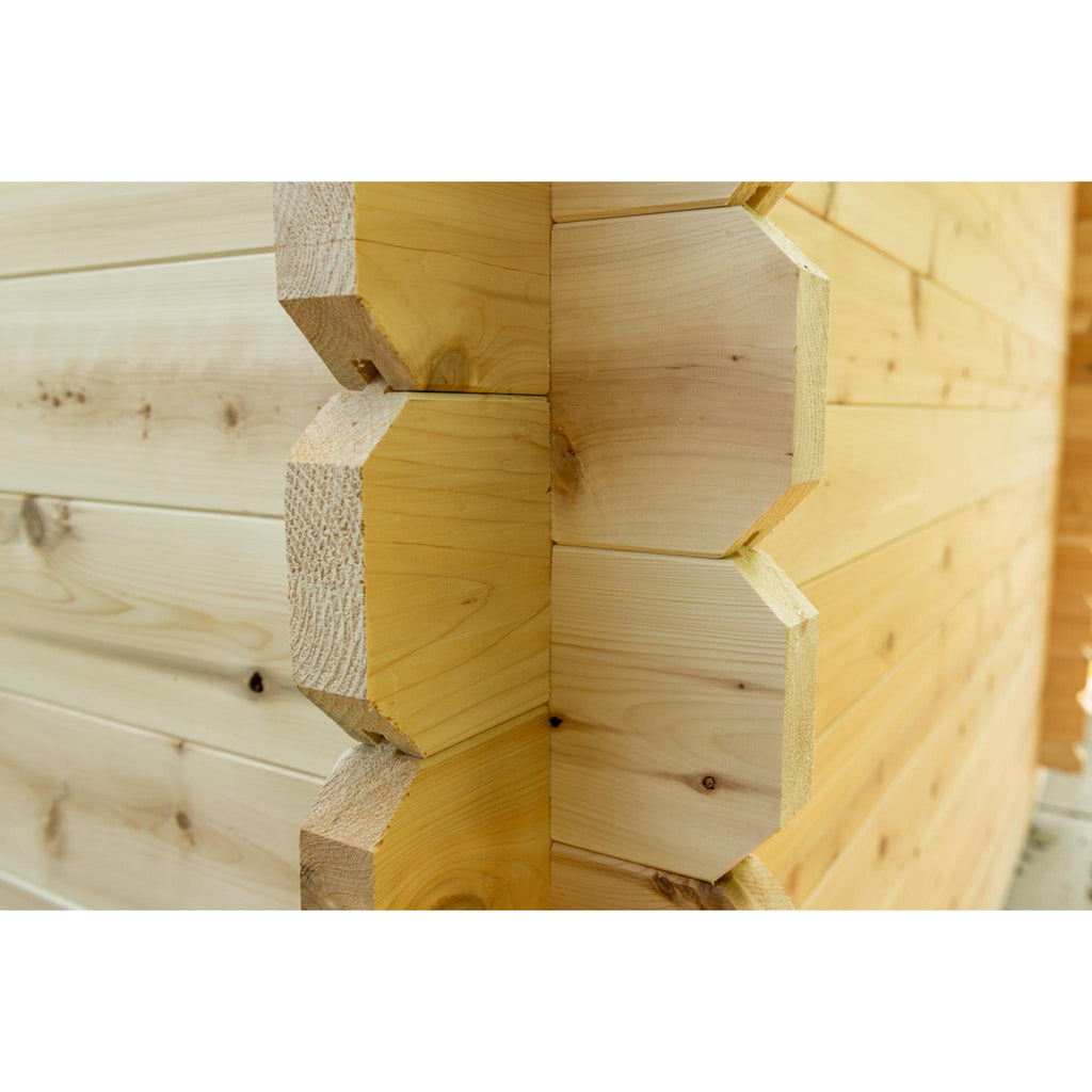 Canadian Timber Georgian Cabin Sauna w/ Change Room - Electric Heater