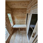 Canadian Timber Georgian Cabin Sauna w/ Change Room - Electric Heater