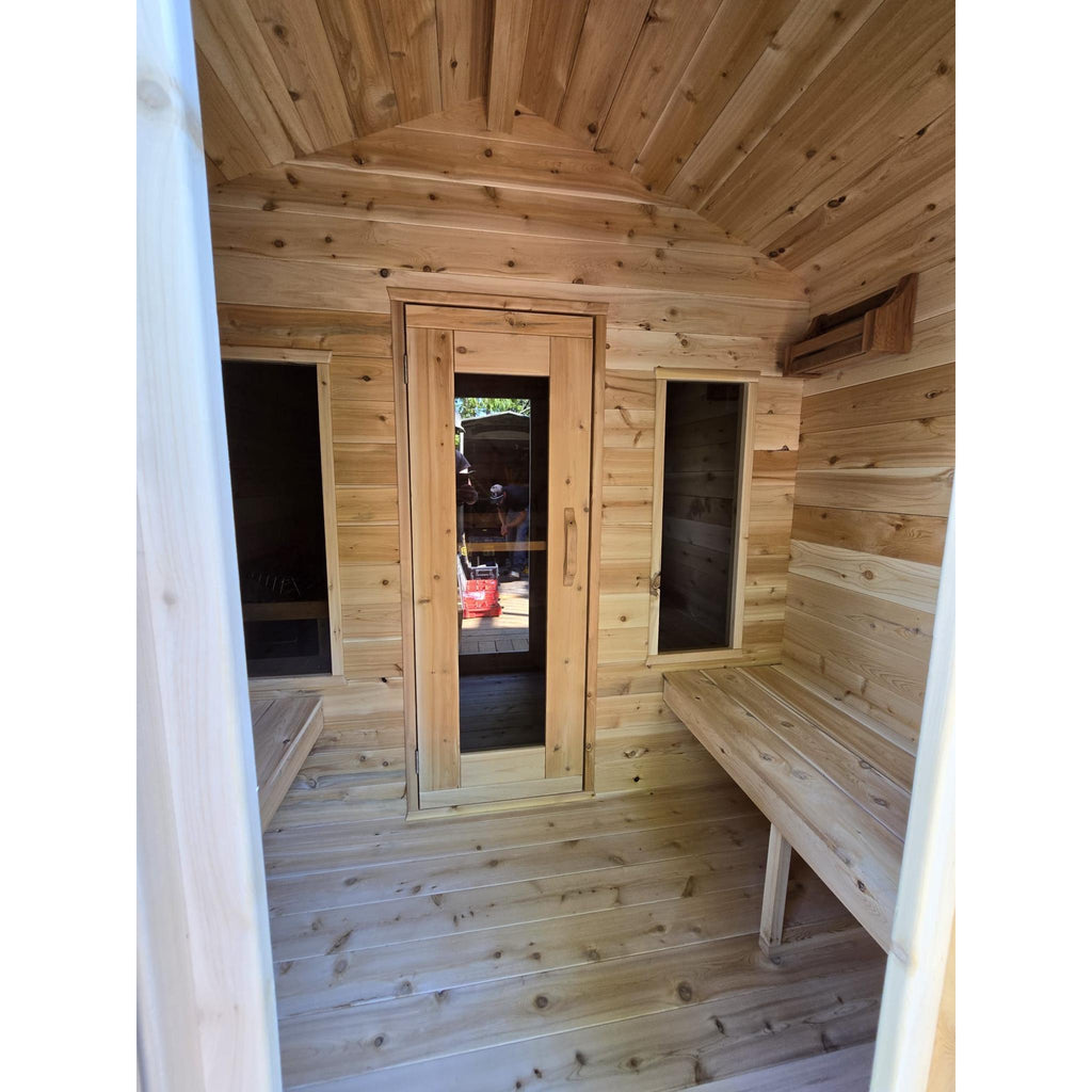 Canadian Timber Georgian Cabin Sauna w/ Change Room - Electric Heater