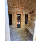 Canadian Timber Georgian Cabin Sauna w/ Change Room - Electric Heater