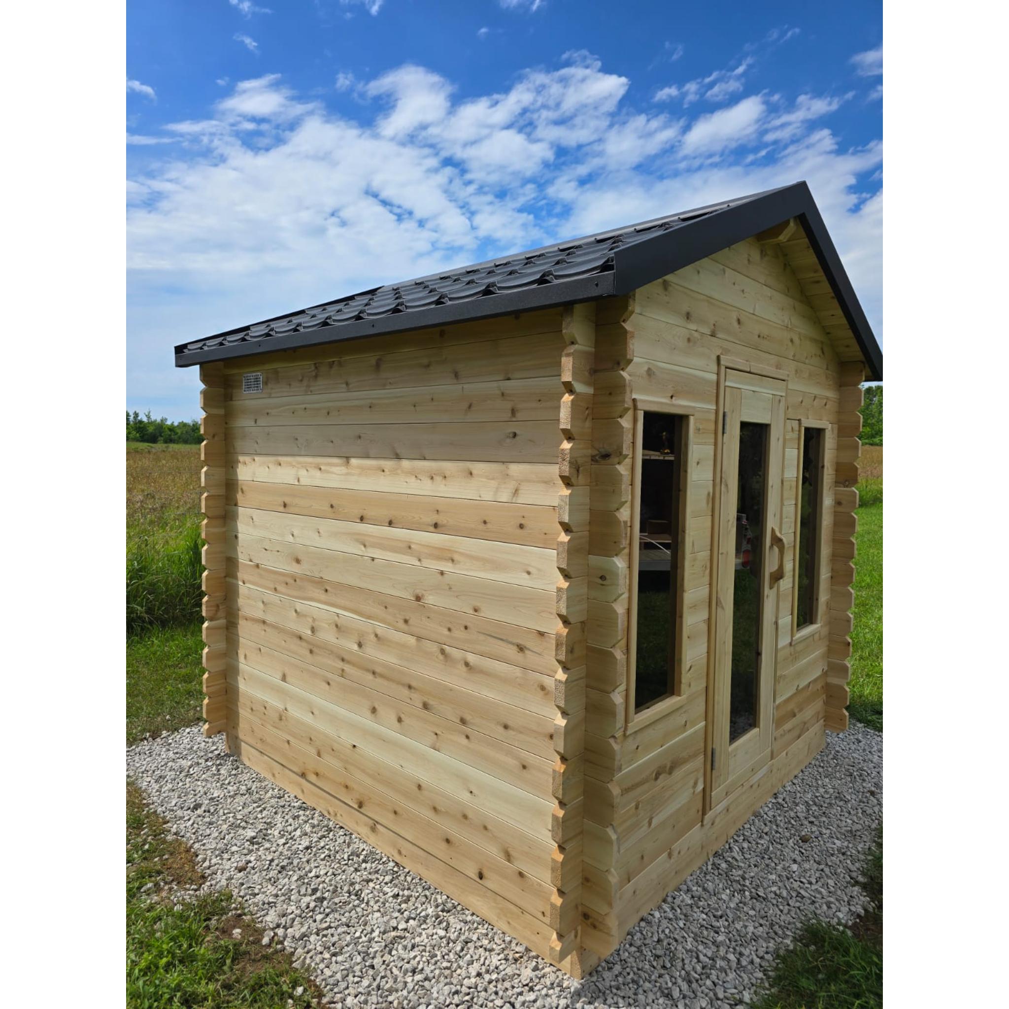 Canadian Timber Georgian Cabin Sauna - Electric Heater